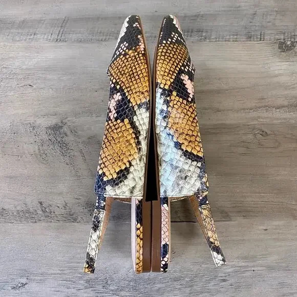 Madewell Margo Snakeskin Slingback Flats, Size 6.5 - Picture 8 of 15